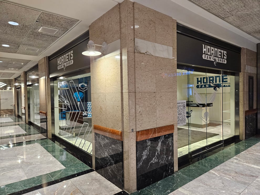 Hornets Graphics in Uptown Charlotte