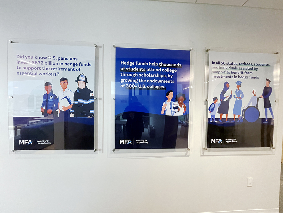 Acrylic Signs in Columbia, MD designed and installed for corporate identity and workplace culture