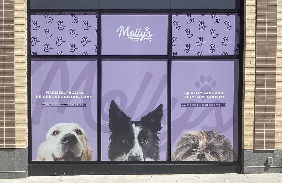 Adhesive vinyl graphics for company branding in Baltimore, MD