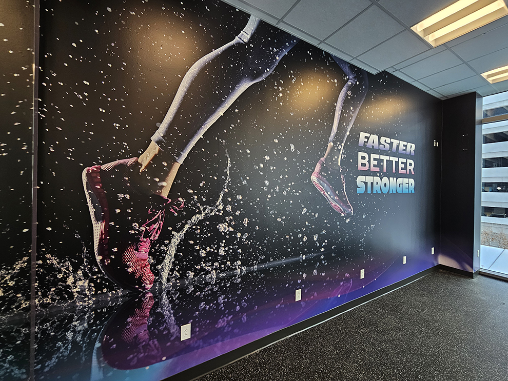 Branded office environments with adhesive vinyl in Bethesda, MD