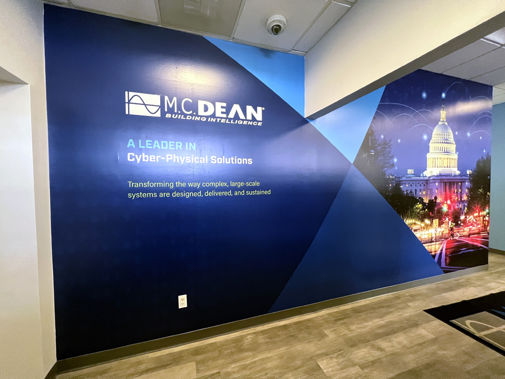 Branded adhesive vinyl for workplace branding in Silver Spring, MD