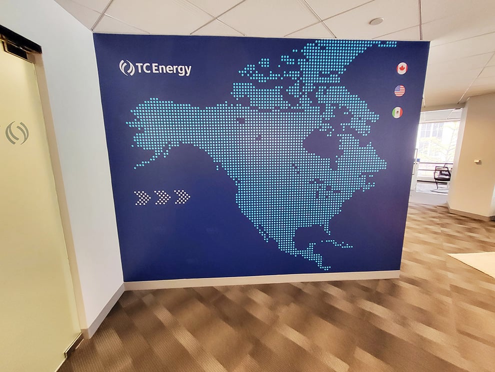 Commercial Interior Graphics Alexandria, VA installed to enhance branded office environments