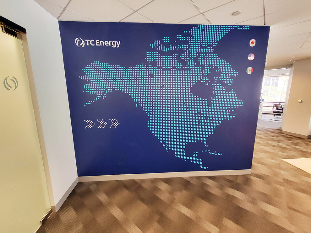 Commercial Interior Graphics Baltimore, MD installed to enhance branded office environments