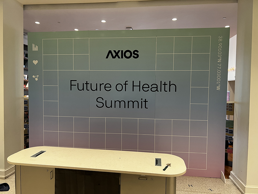 Conference Graphics in National Harbor, MD designed and installed for branded backdrops and displays