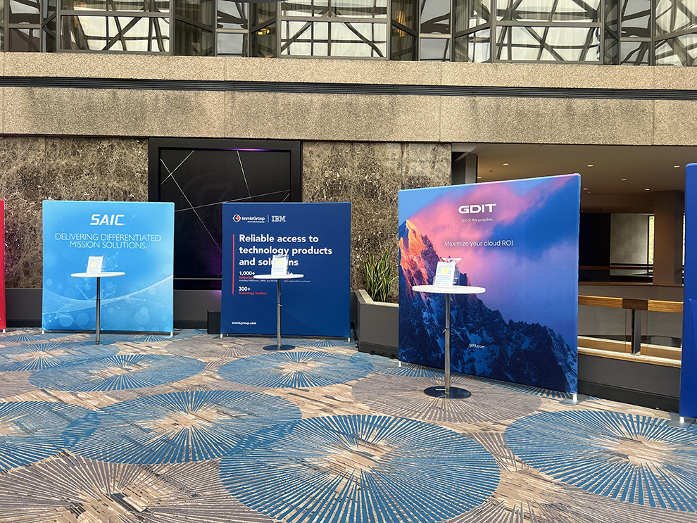 Convention Signs in National Harbor, MD designed and installed for corporate event environments