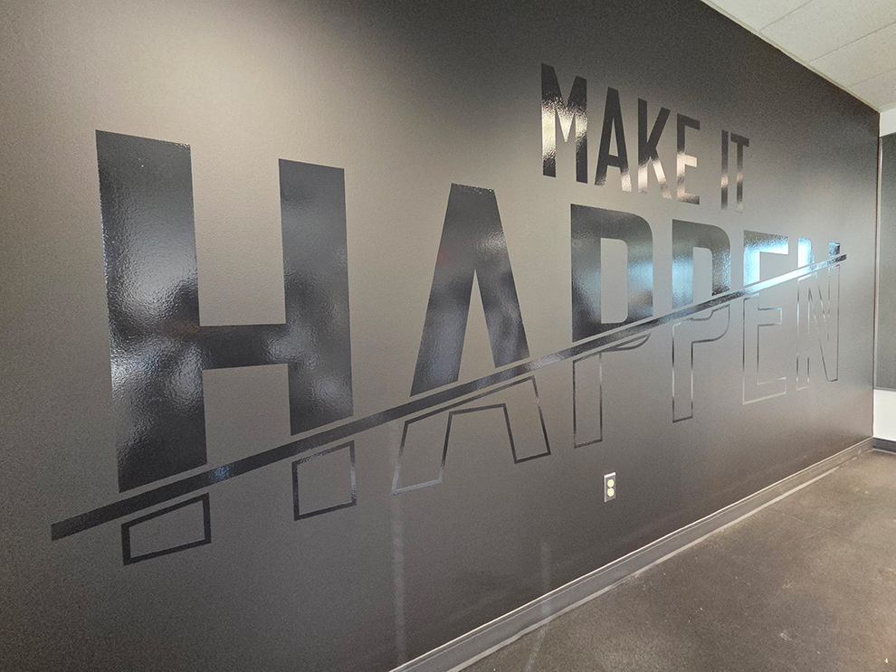 Workplace wall graphics and custom signs installed in Hampton, VA