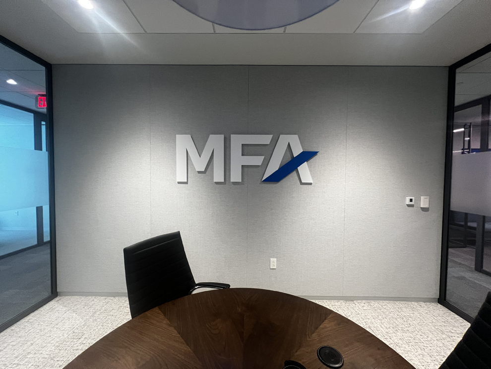 Dimensional Letters in Columbia, MD designed and installed for hallway and directional wall signage