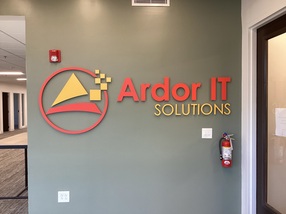 Dimensional Letters in Chesapeake, VA designed and installed for business lobby and conference areas