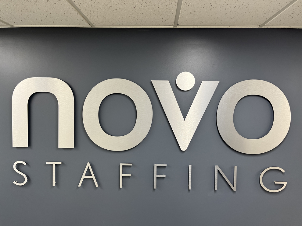 Dimensional Letters in Chesapeake, VA designed and installed for modern office reception areas