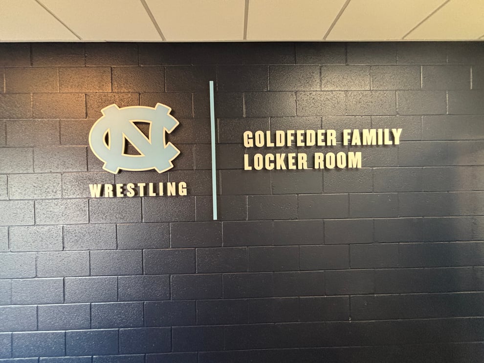 Dimensional Letters in Richmond, VA designed and installed with backlit lighting for workplace interiors