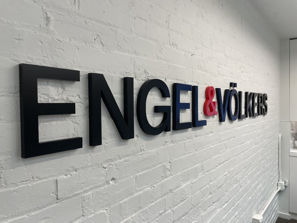 Dimensional Letters in Richmond, VA designed and installed for office branding and commercial interiors