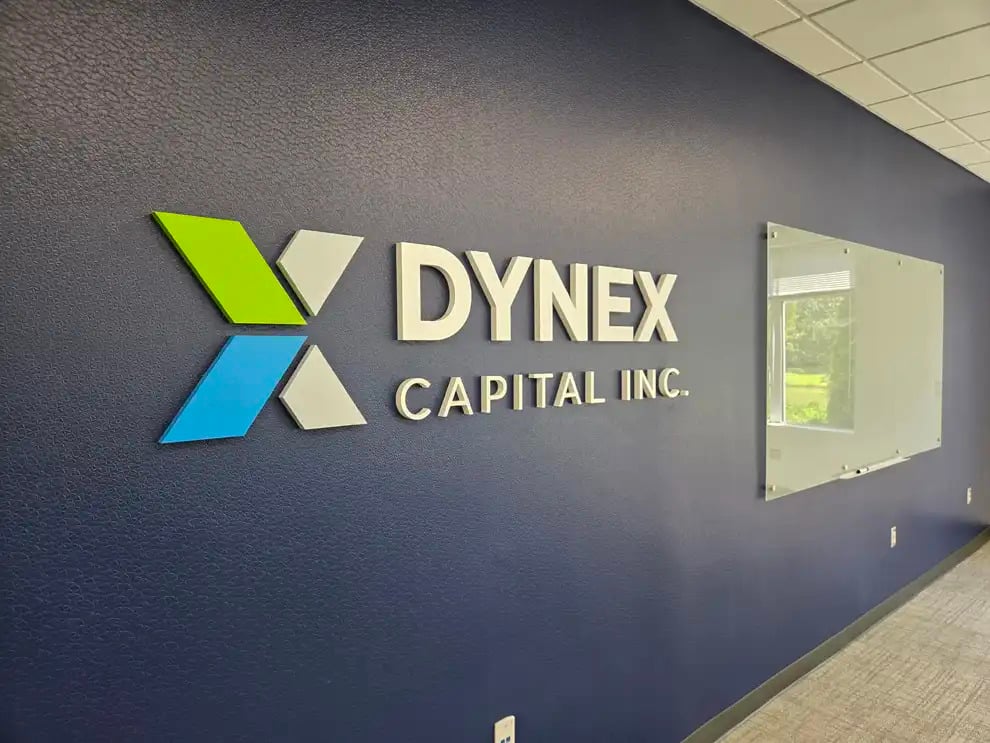 Dimensional Letters in Richmond, VA designed and installed for branded workplace walls