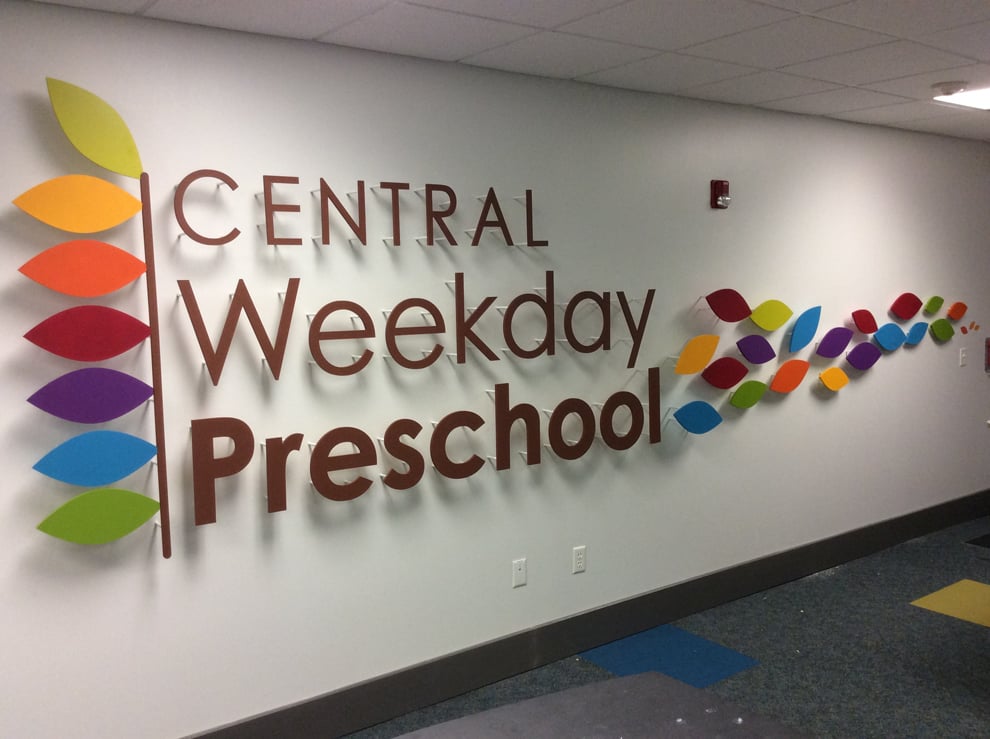 Custom educational wall displays installed in schools Baltimore, MD