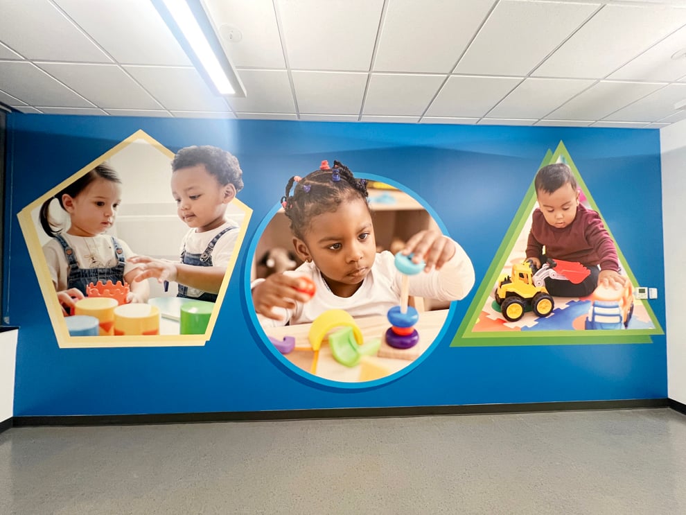 Wall graphics and signage for athletic educational facilities in Baltimore, MD