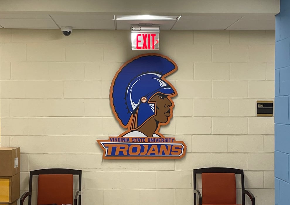 Campus educational wall graphics and window displays Baltimore, MD