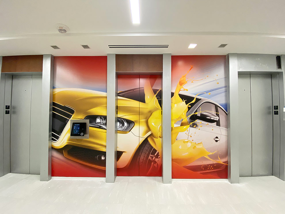 Custom Print & Cut Elevator Wraps in Washington, DC