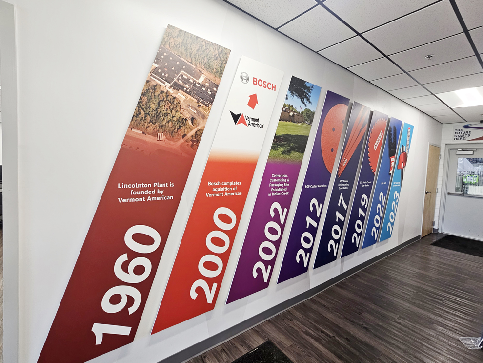 Environmental graphic design services for branded office interiors in Baltimore, MD