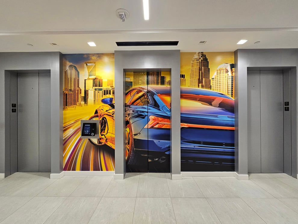 Environmental graphic design services for branded office interiors in Richmond, VA