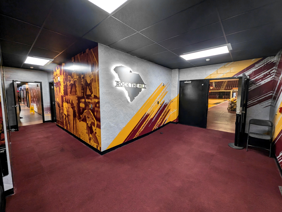 Athletic facility branded with environmental graphics in Baltimore, MD