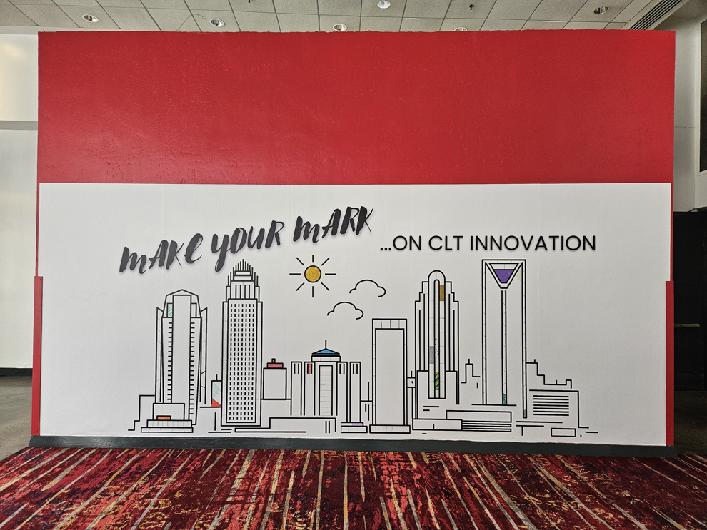 Conference event environments with custom wall displays in Baltimore, MD