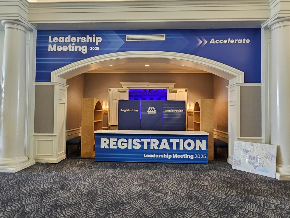 Event signs and displays installed for business meetings in Bethesda, MD