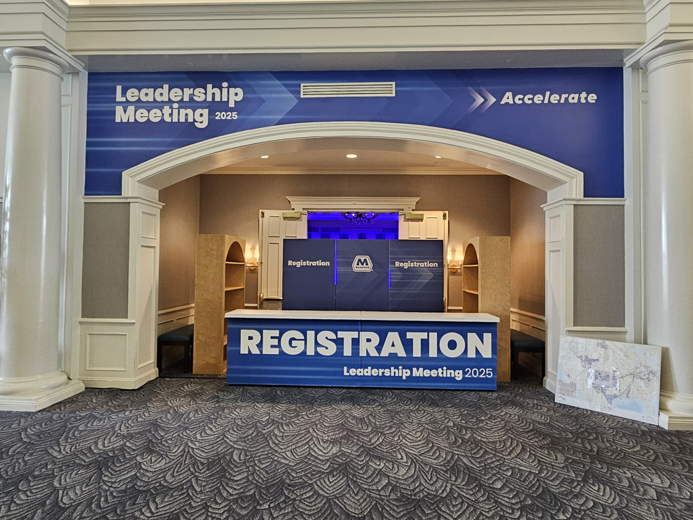 Event signs and displays installed for business meetings in Hampton, VA