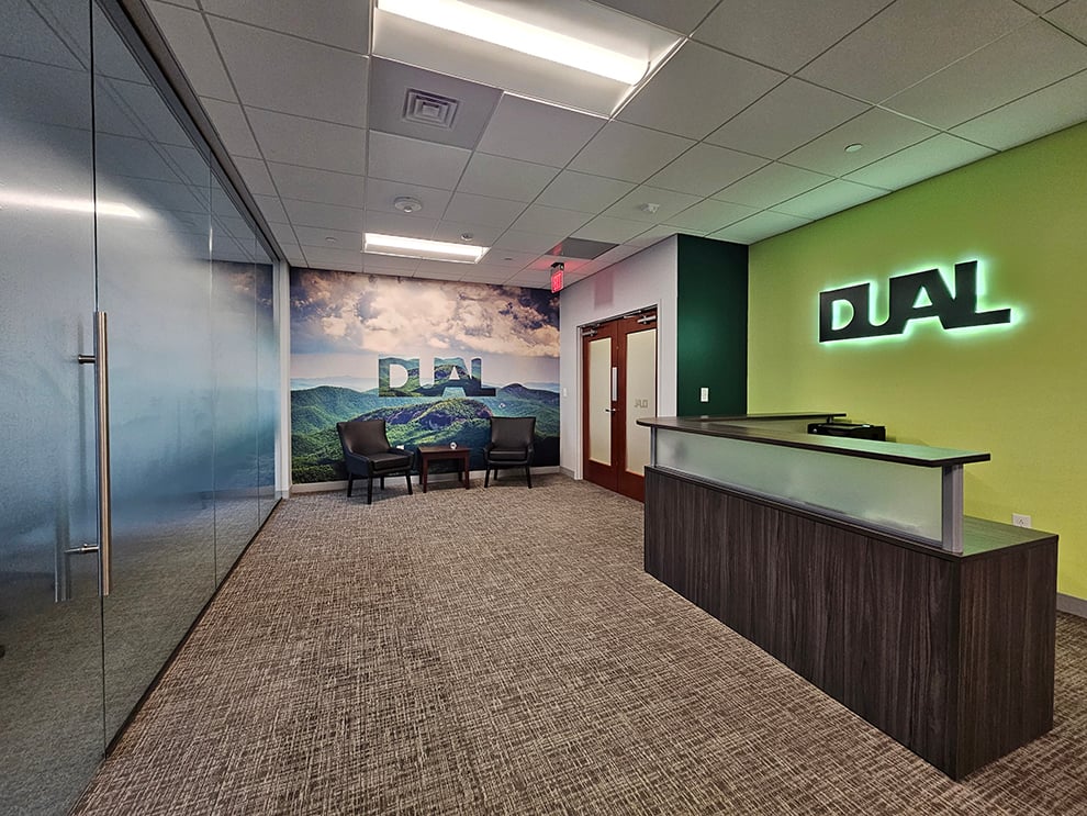 Experiential Graphics in Baltimore, MD designed and installed for workplace interior branding