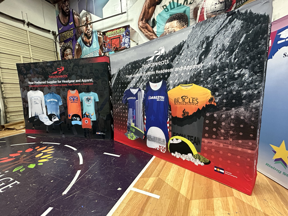 Fabric backdrops with modular displays for conferences in Arlington, VA