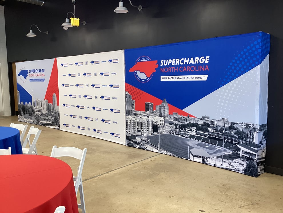 Portable fabric backdrops designed for conferences and trade shows in Baltimore, MD