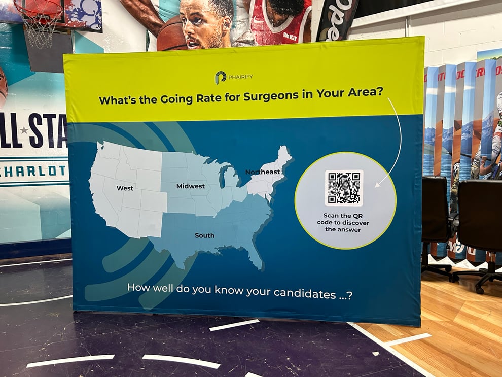 Custom fabric backdrops with event graphics in Baltimore, MD