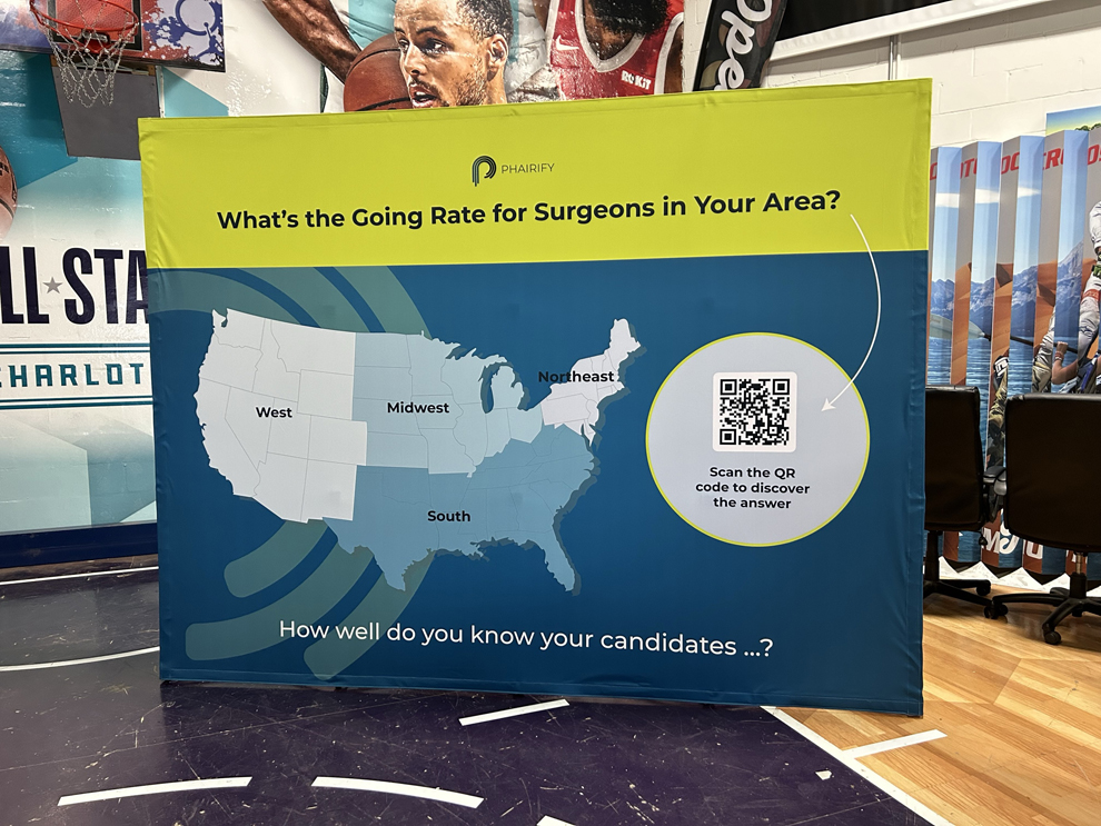 Custom fabric backdrops with event graphics in Newport News, VA