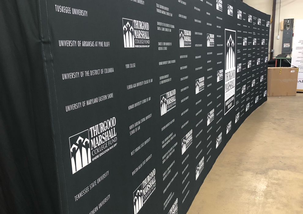 Fabric backdrops created for conference branding in Norfolk, VA