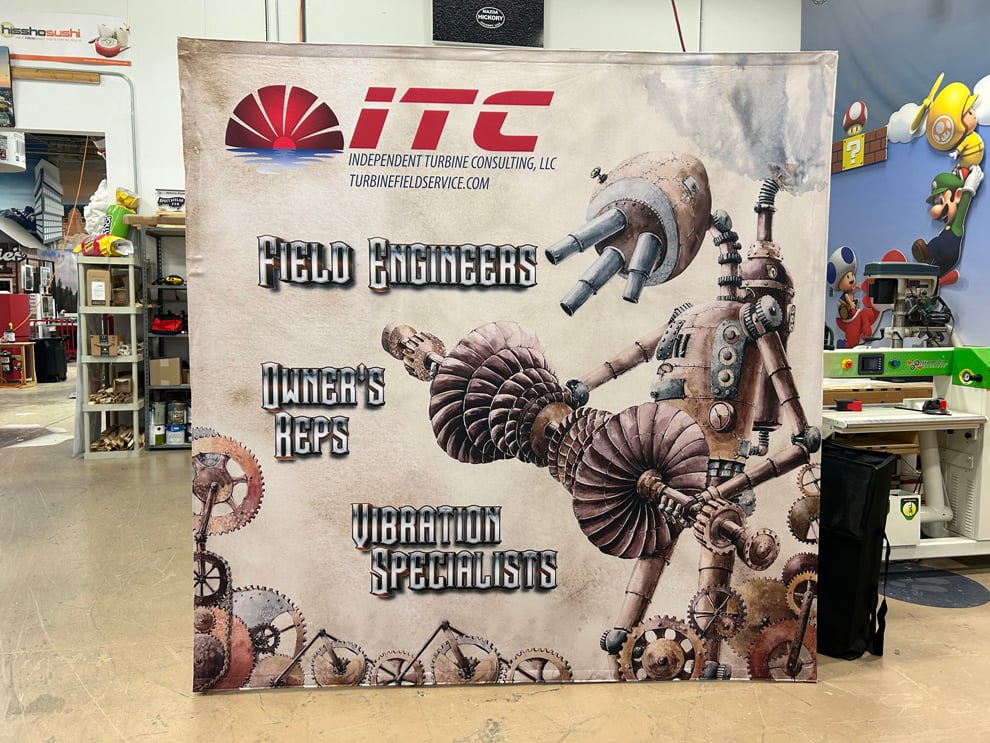 Fabric backdrop displays created for conferences and meetings in Richmond, VA