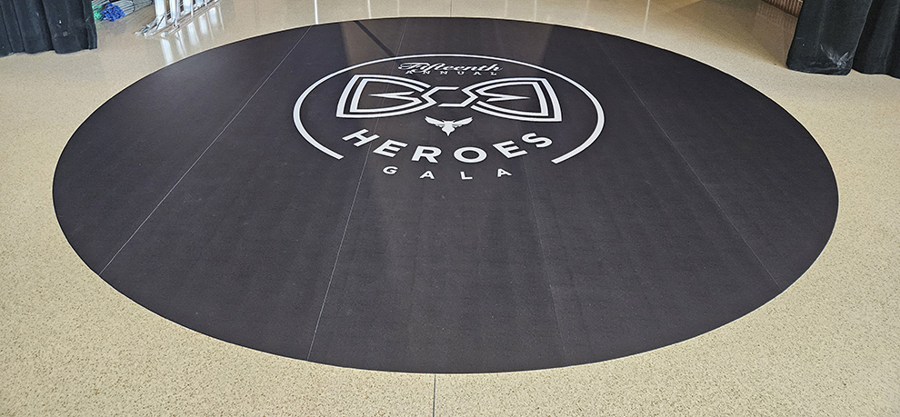 Floor Graphics in Norfolk, VA designed and installed with custom decals for offices and venues