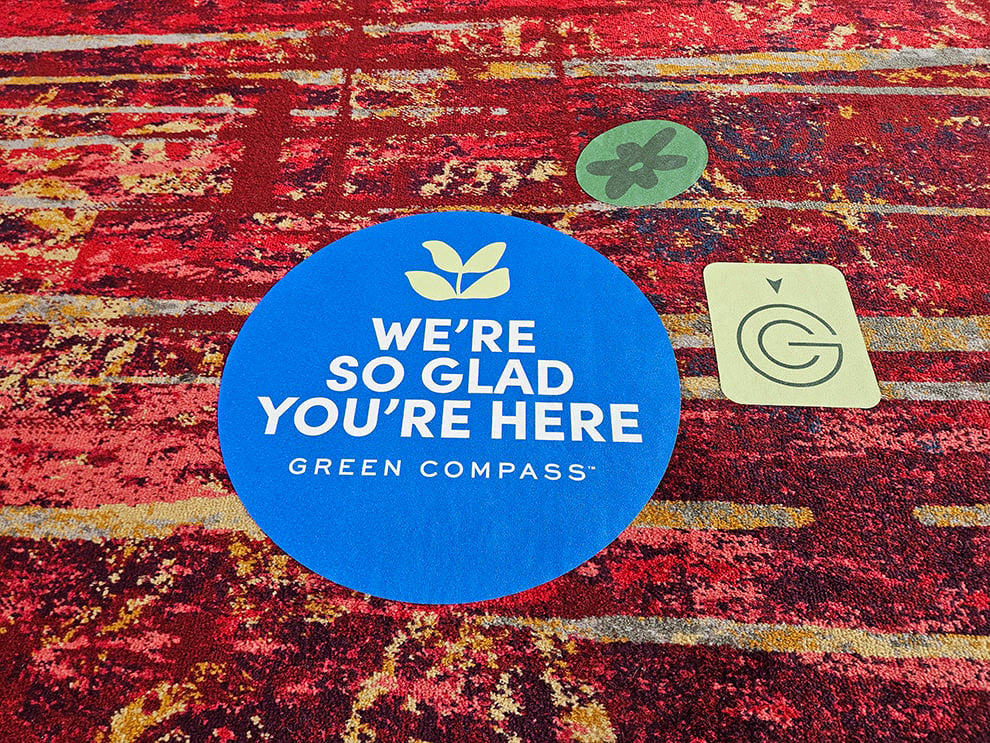 Floor Graphics in Reston, VA designed and installed with adhesive vinyl for company interiors