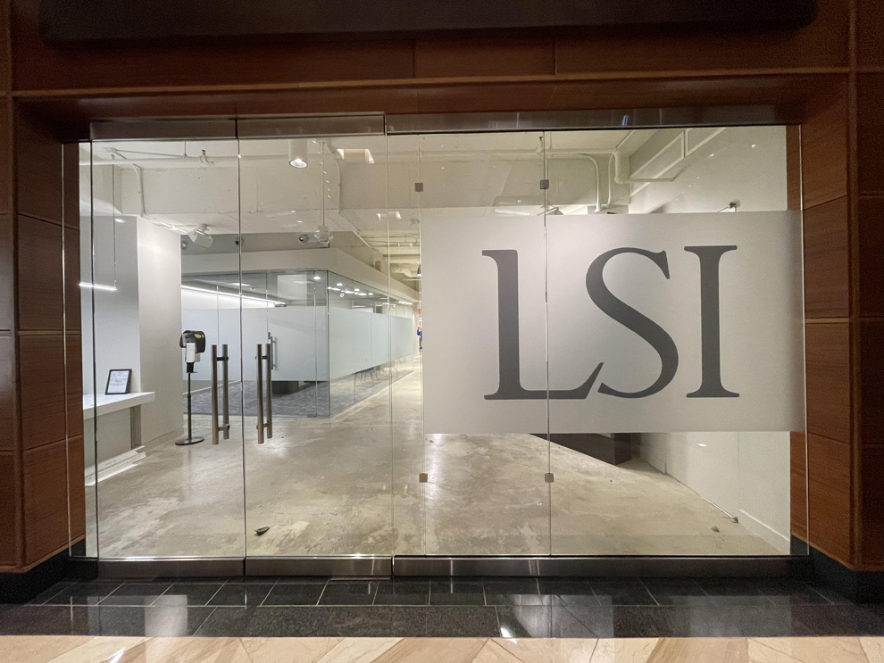 Frosted Vinyl in Bethesda, MD designed and installed for glass walls and office interiors