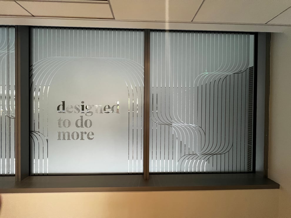 Frosted Vinyl in Richmond, VA designed and installed for office doors and privacy enhancement
