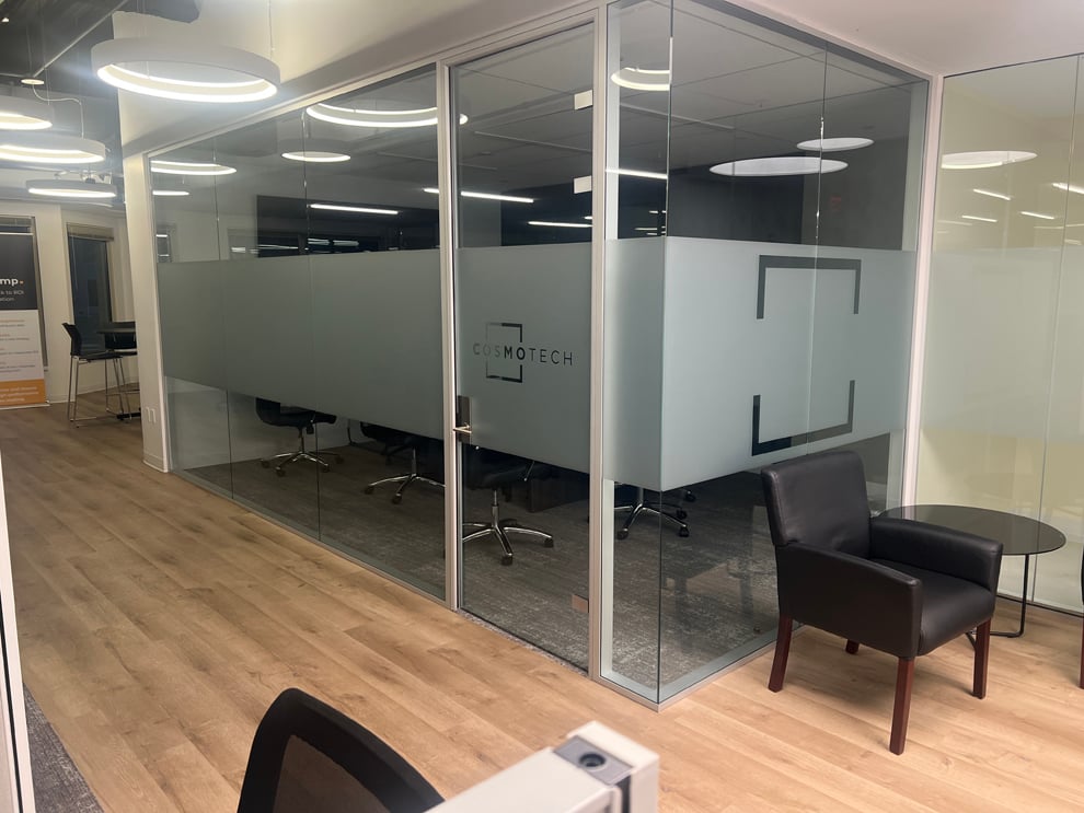 Frosted Vinyl in Richmond, VA designed and installed for modern office interiors and conference rooms