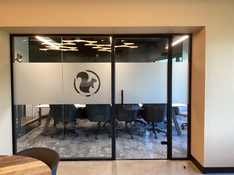 Frosted Vinyl in Virginia Beach, VA designed and installed for corporate environments and branded spaces
