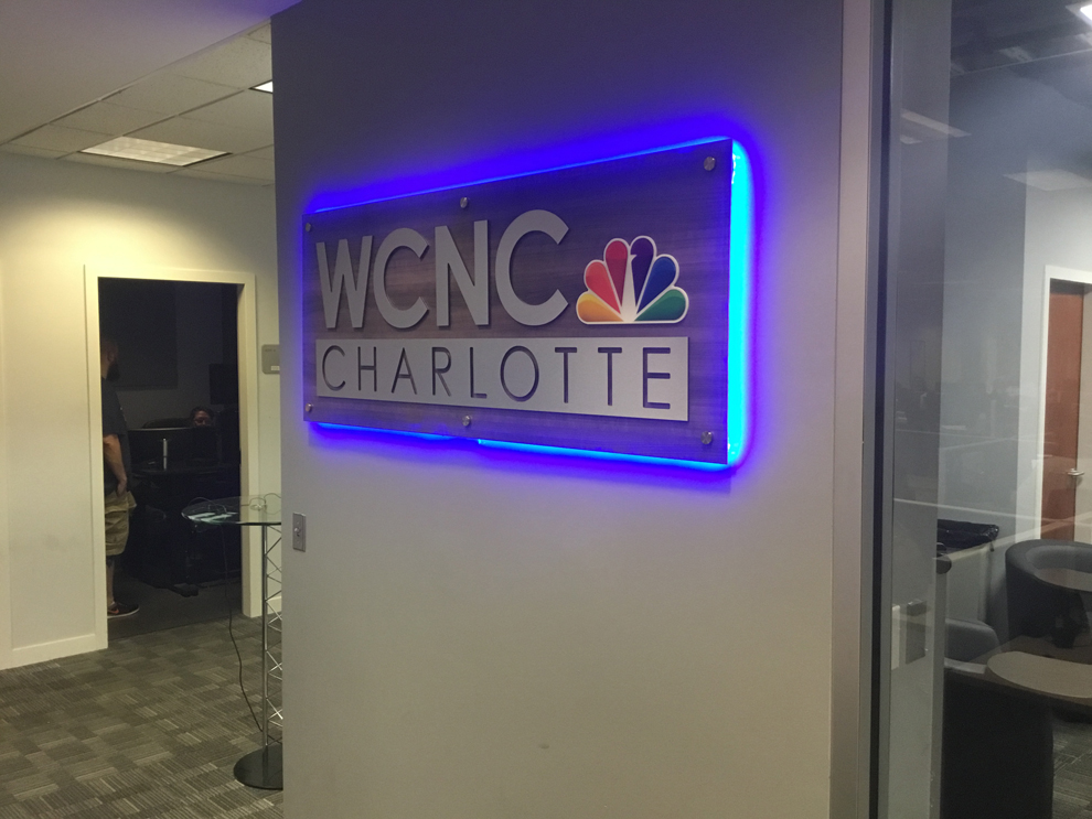 LED Backlit Signs in Alexandria, VA designed and installed with illuminated acrylic for modern offices