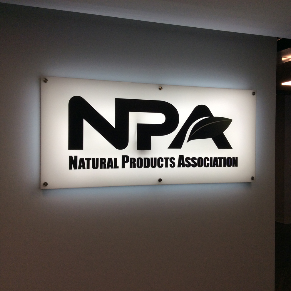 LED Backlit Signs in Arlington, VA designed and installed for office interiors and conference rooms