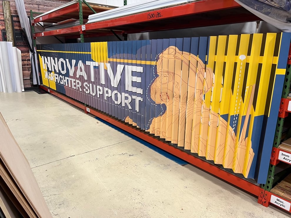 Lenticular wall displays with creative graphics for events in Arlington, VA
