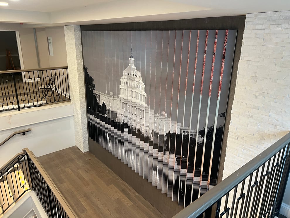 Free-standing lenticular displays for trade shows and events in Arlington, VA