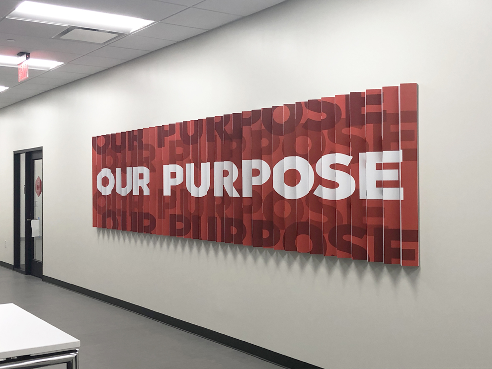 Creative lenticular wall displays with branded graphics in Richmond, VA