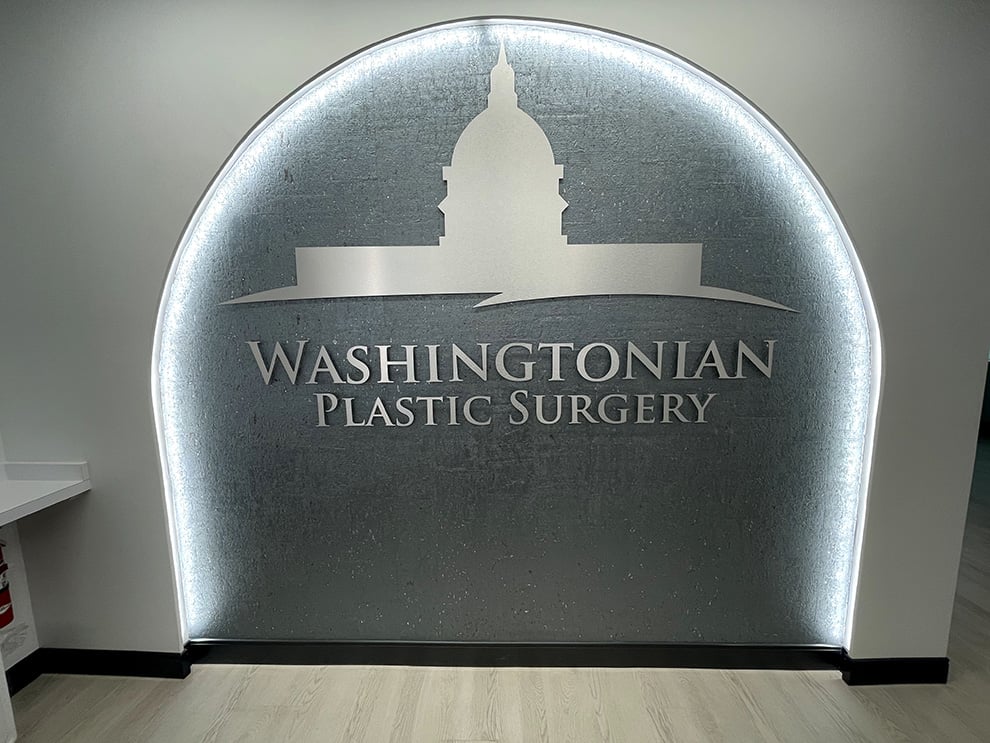 Lobby Signs Cary NC designed and installed to enhance branded office walls and corporate lobbies