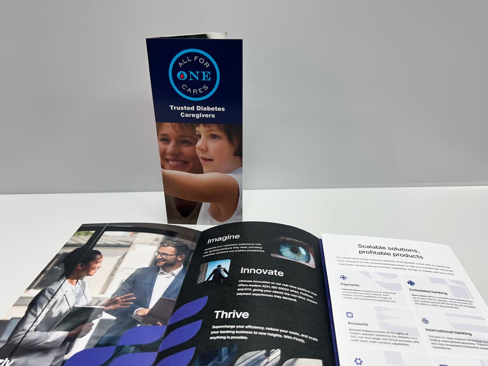 Marketing Materials Washington DC printed and mailed as polished brochures for business marketing