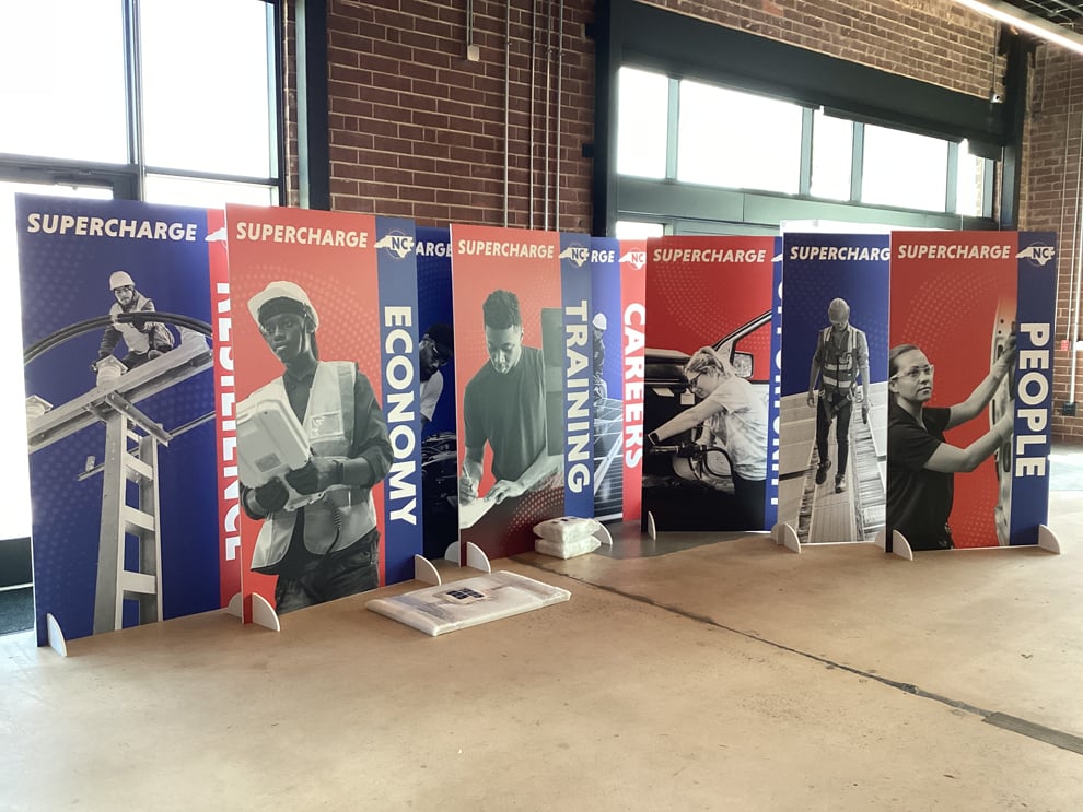 Event signage and meter boards installed at venues Richmond, VA