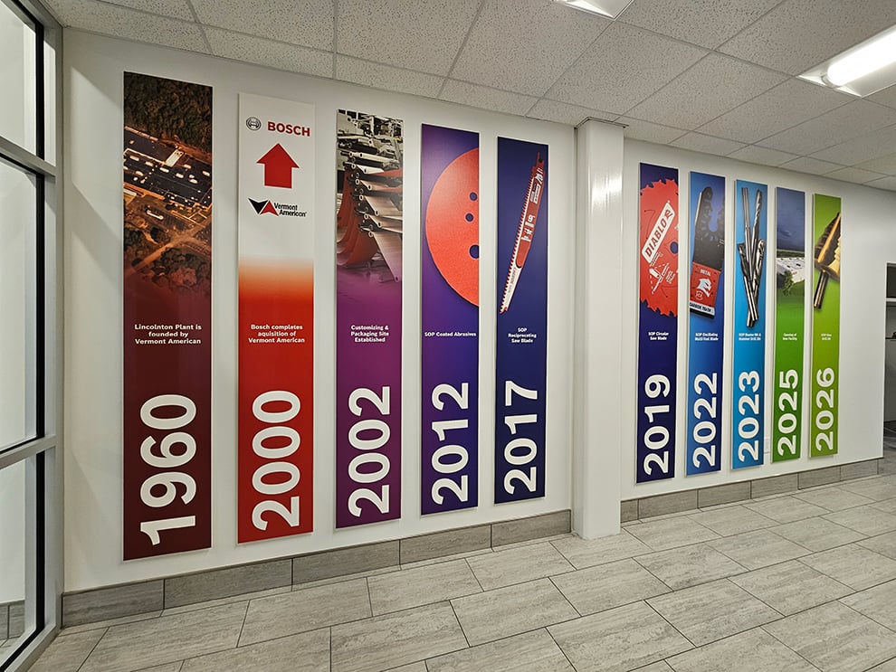 Custom office signs installed for workplace branding in Richmond, VA