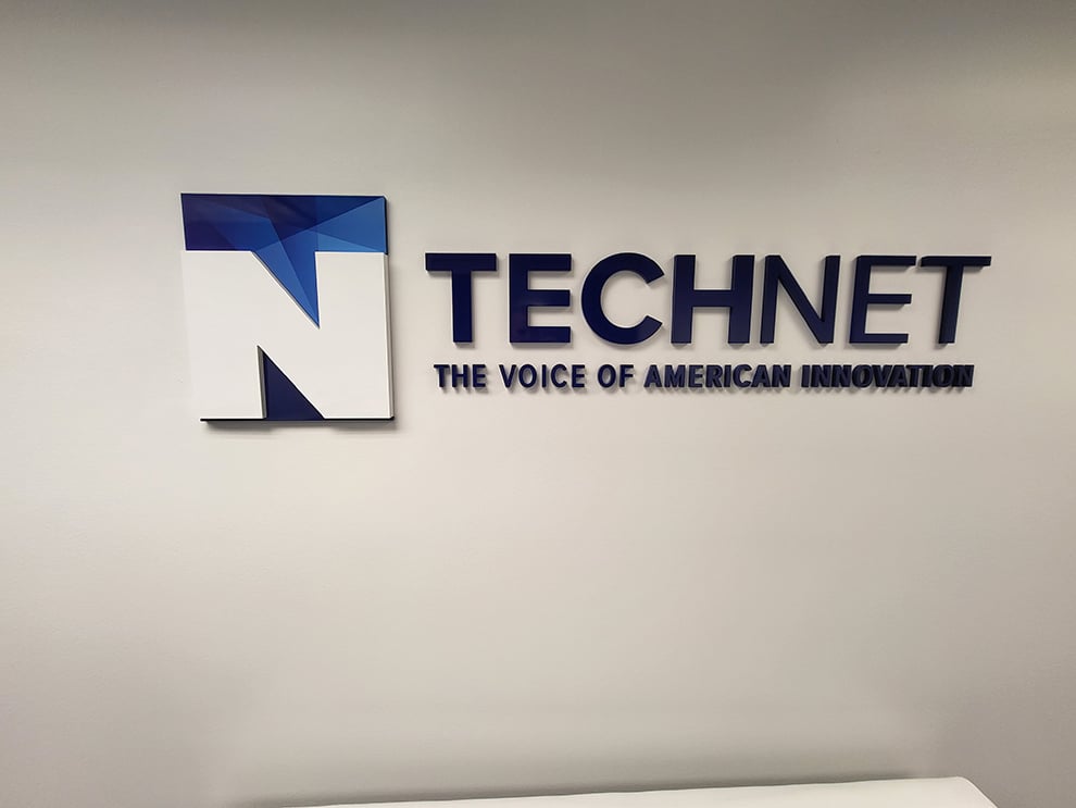 Branded office window graphics and signs for workplace interiors Richmond, VA
