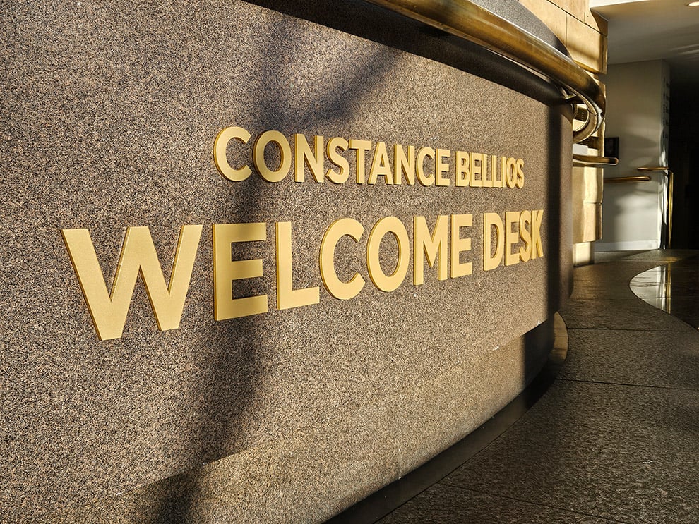 Corporate office signs with custom branding installed in Virginia Beach, VA